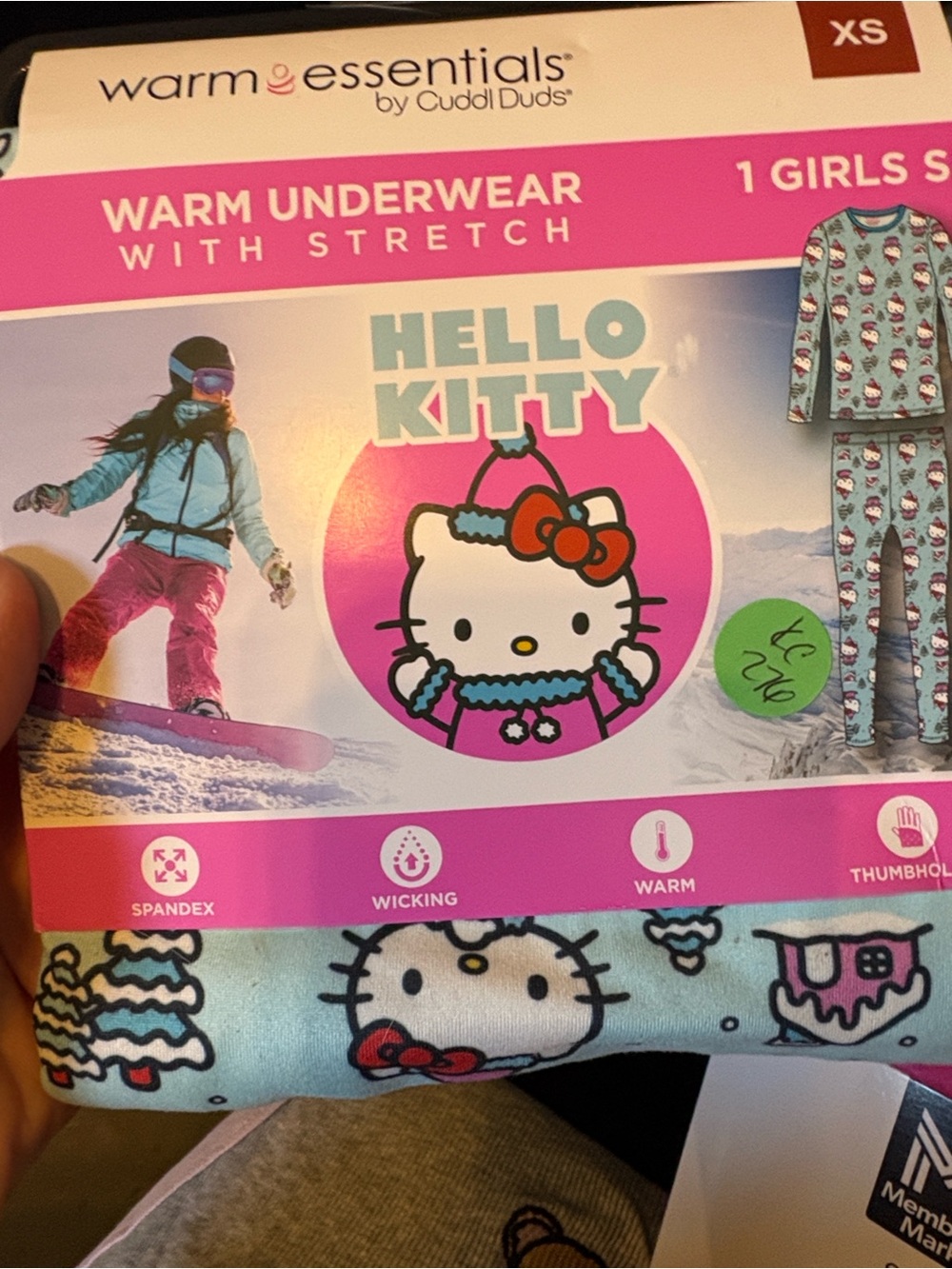 Hello Kitty Light Blue & Pink Girls Thermal Set